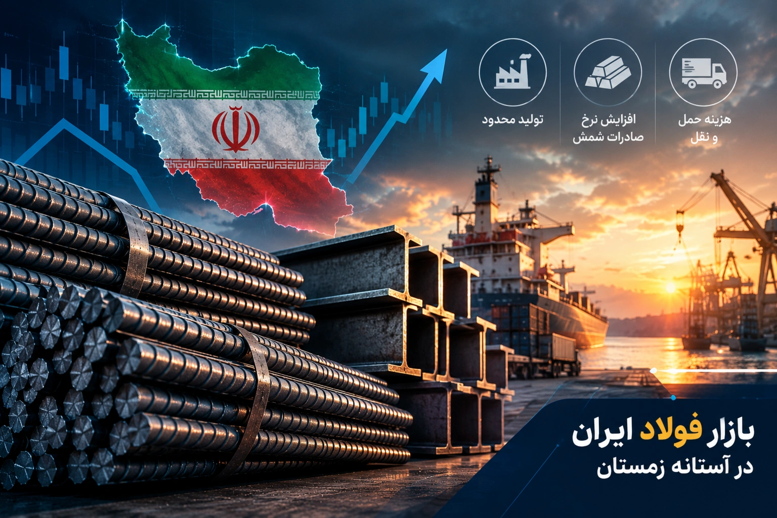 بازار فولاد ایران؛ افزایش قیمت صادراتی شمش و چشم‌انداز میلگرد